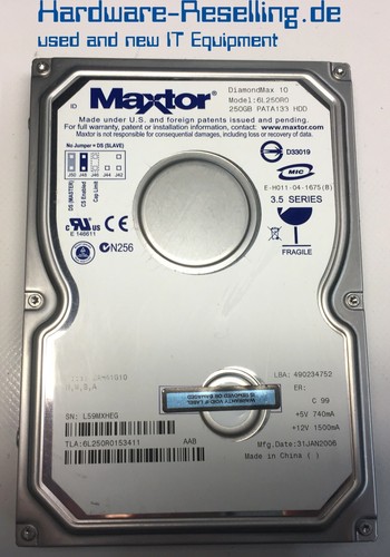 Maxtor 250gb ide 2mb - 7,2k,