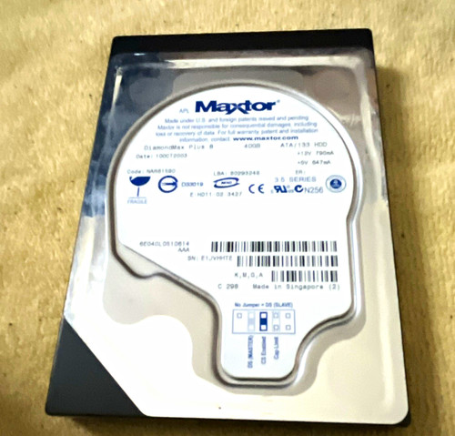 Maxtor diamondmax plus 40gb - plus, 8