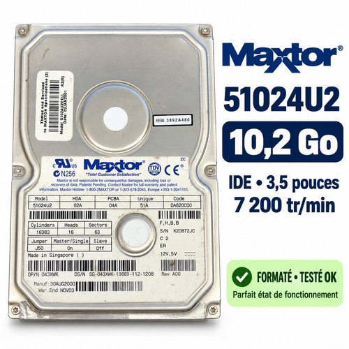 Maxtor 51024u2 ide festplatte - maxtor,