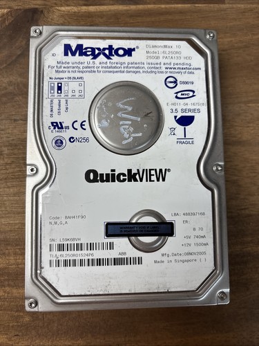 Maxtor 6l250r0 250 - maxtor, ***250