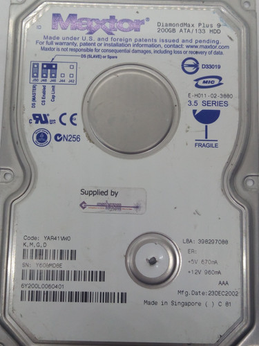 Maxtor diamondmax plus - maxtor, hdd