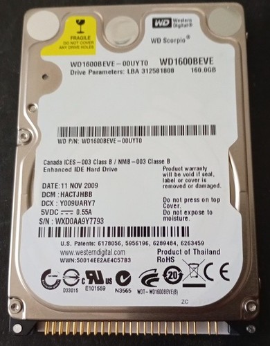 Western digital wd1600beve - digital,