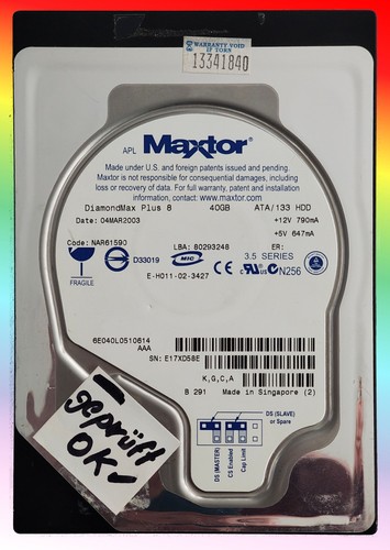 Maxtor diamondmax plus ide - plus, 8