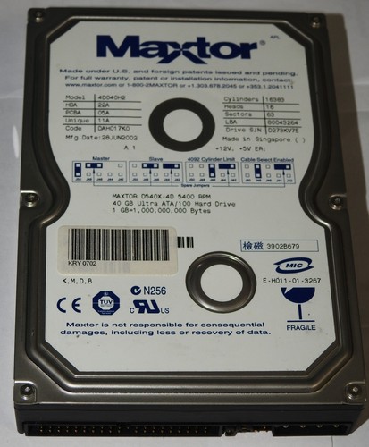 Maxtor d540x ide ultra - maxtor, 4d,