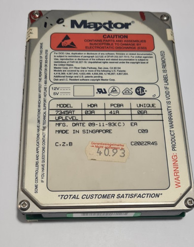 Maxtor 345mb ide festplatte - ide,