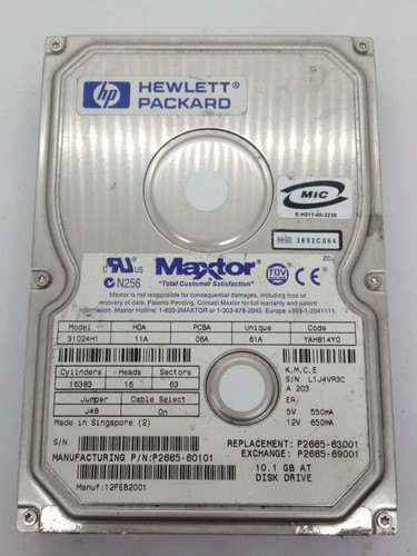 Maxtor ide 1gb festplatte - maxtor,