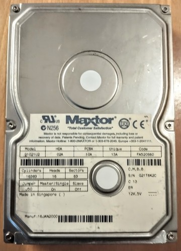 Maxtor 91021u2 ide - maxtor,