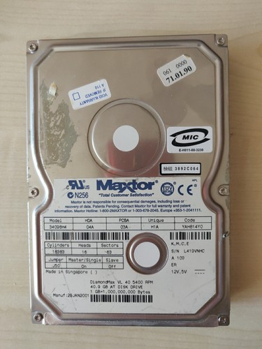 Maxtor diamondmax 40 9gb - vl,