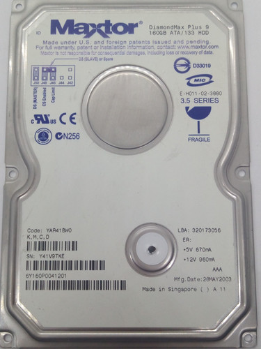 Maxtor diamondmax plus hdd - maxtor, 9