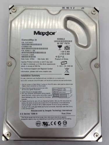 Maxtor diamondmax ide - 20, 80gb